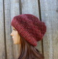 Hand Knit striped mohair hat - Stylish Winter Accessory