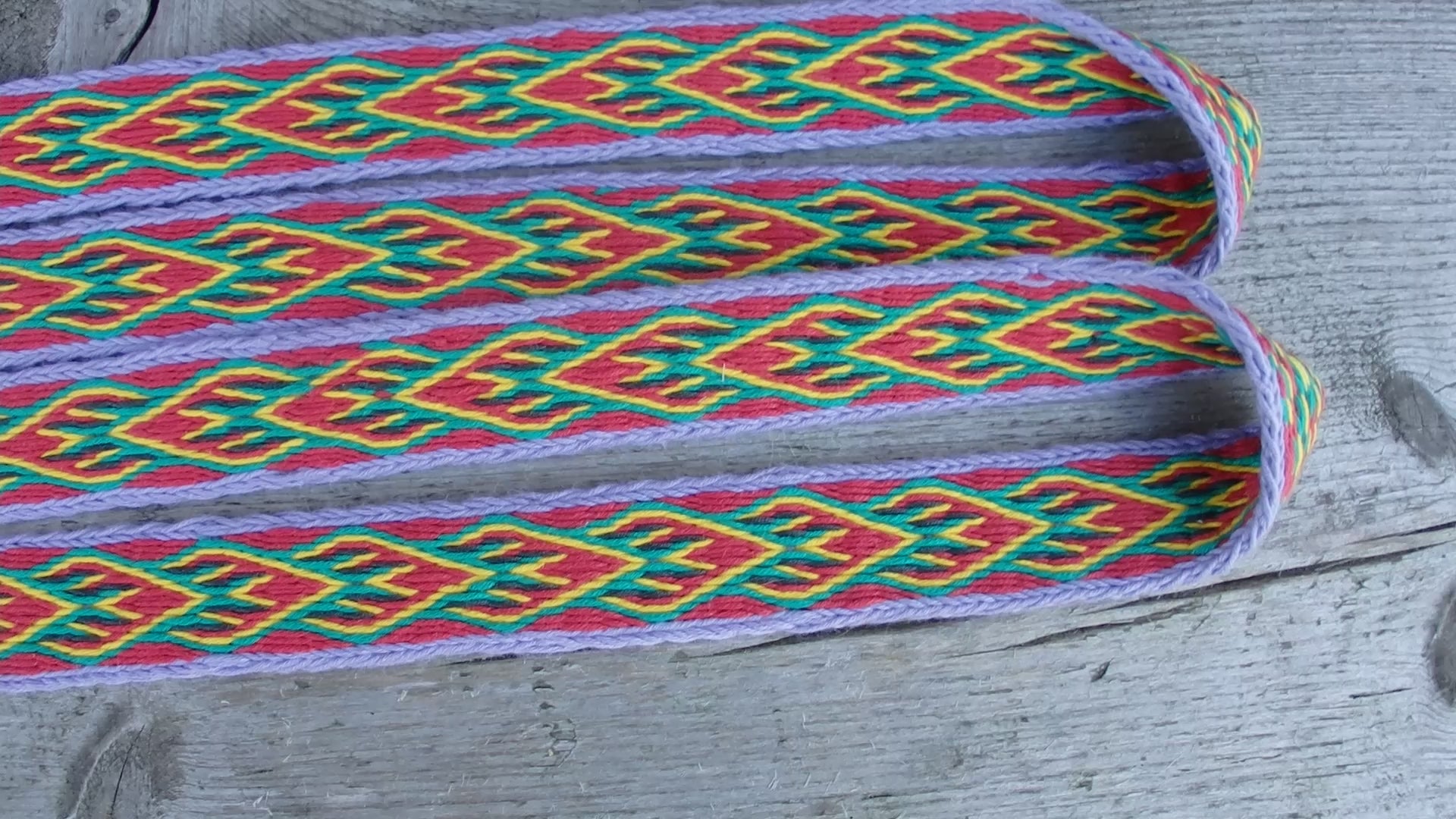Card weaving cotton ethnic belt, colorful sashes